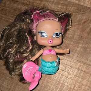 Vintage Bratz Babyz Mermaidz yasmine Mermaid Doll with Pink and Teal Outfit
